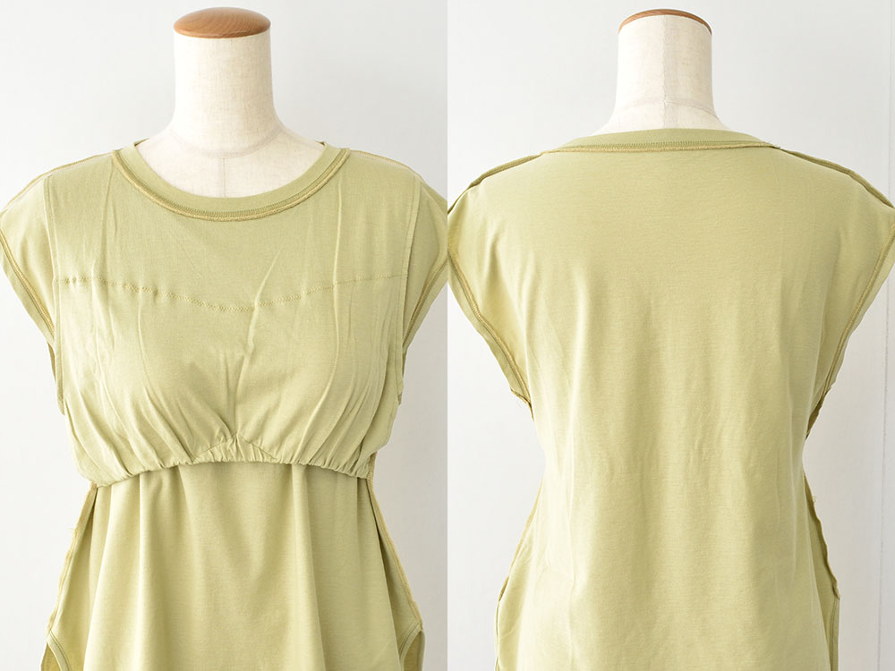 リラクシングウェア カップ付きフレンチ袖トップス 日本製