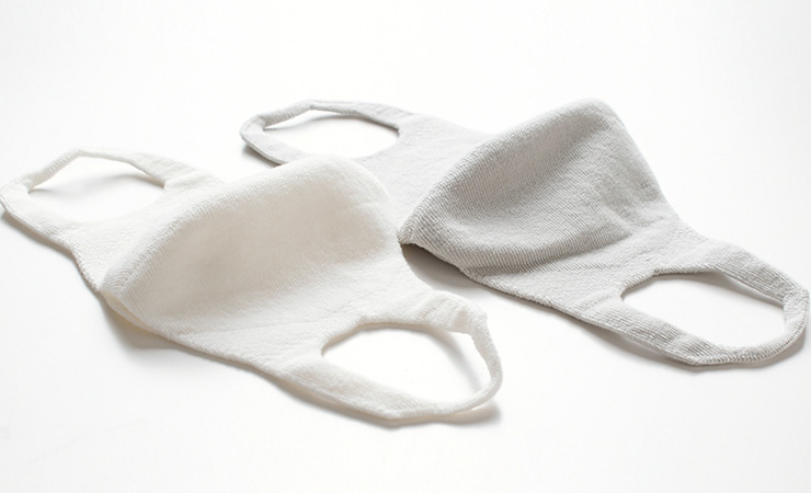 コットン やさしくつつみマスク 日本製 無縫製 洗えるマスク