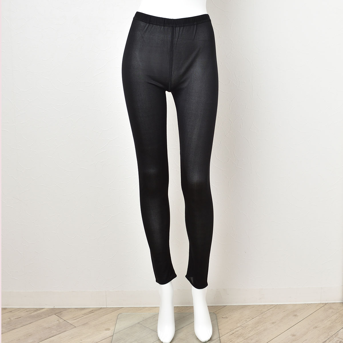 敏感肌用 シルク100％ レギンス ウエストゆるラク 正絹【冷えとり】