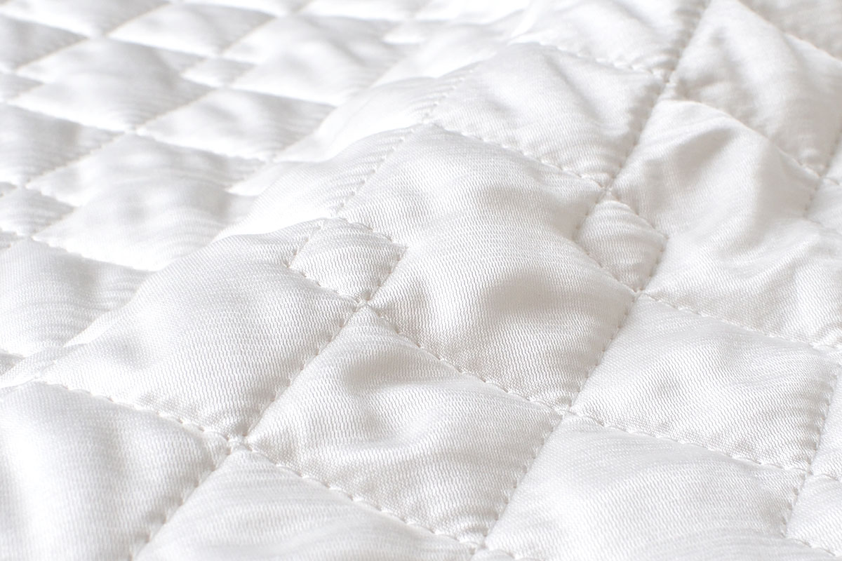 シルクコットン朱子織サテン生地