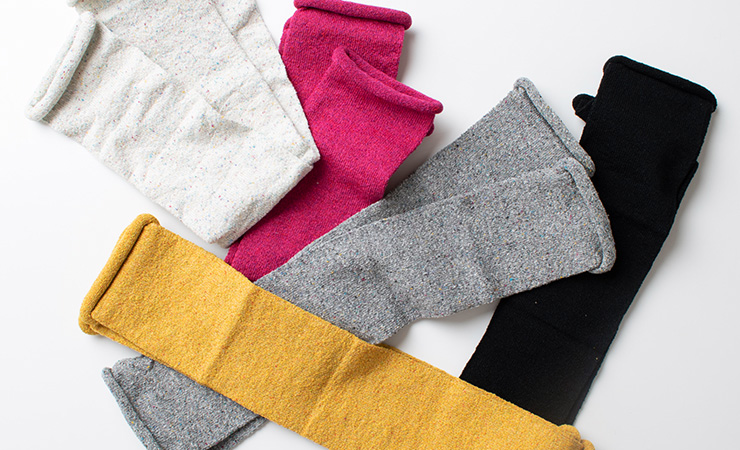 GINGA シルク UVカット アームカバー ロング 日本製 筒状に編まれたホールガーメント