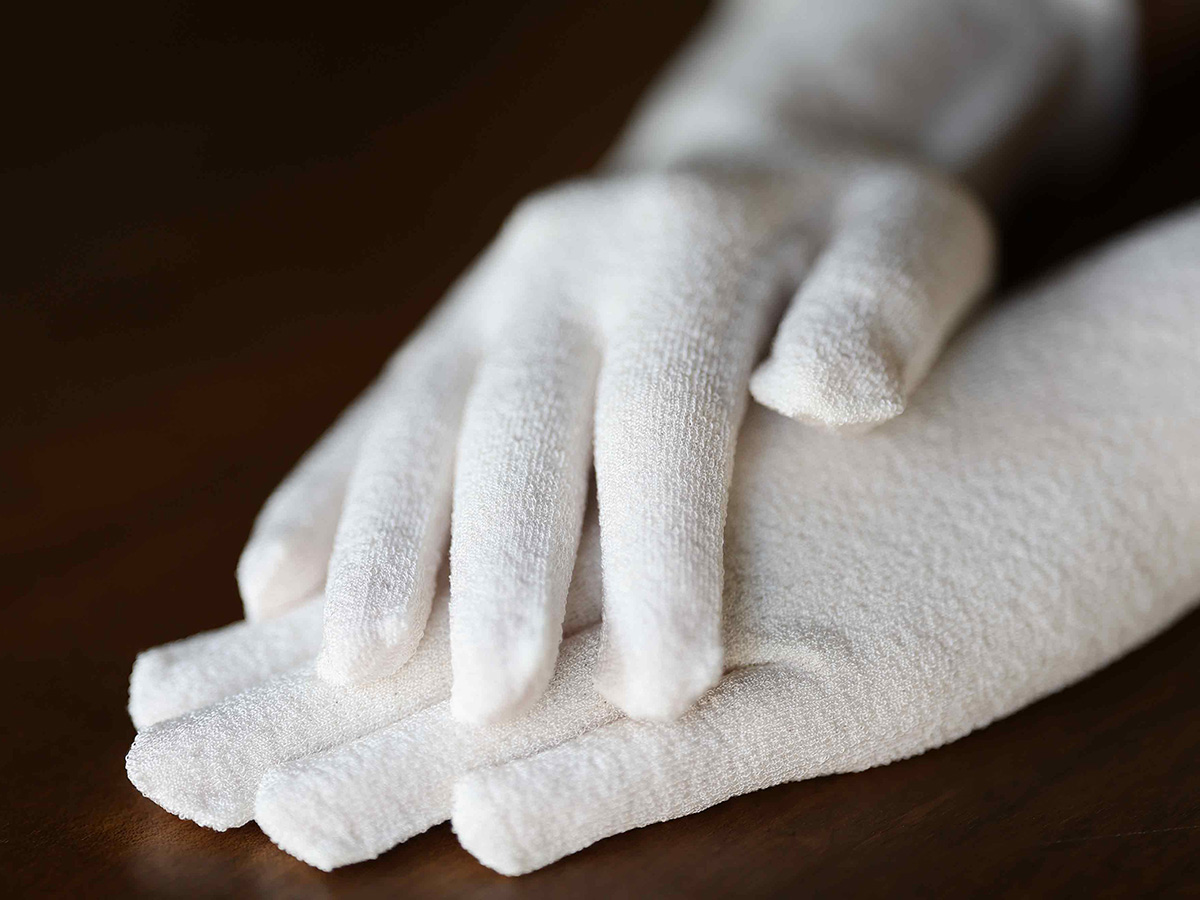 LULL シルク ハンドケアグローブ 日本製 HASEGAWA