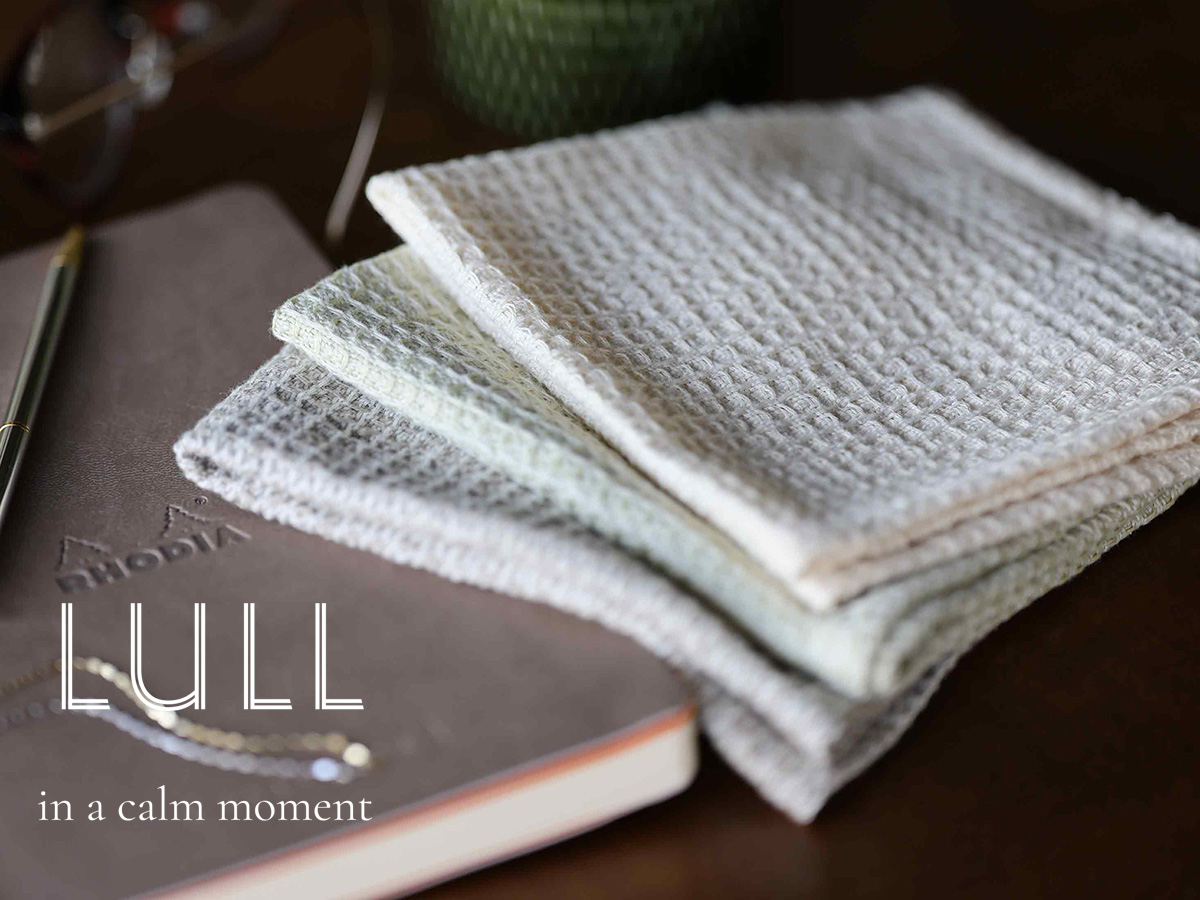 LULL シルク コットン ワッフルタオル 日本製 HASEGAWA ハンドタオル