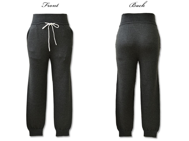 シルク100％ ふわふわ加工 スウェットロングパンツ 日本製