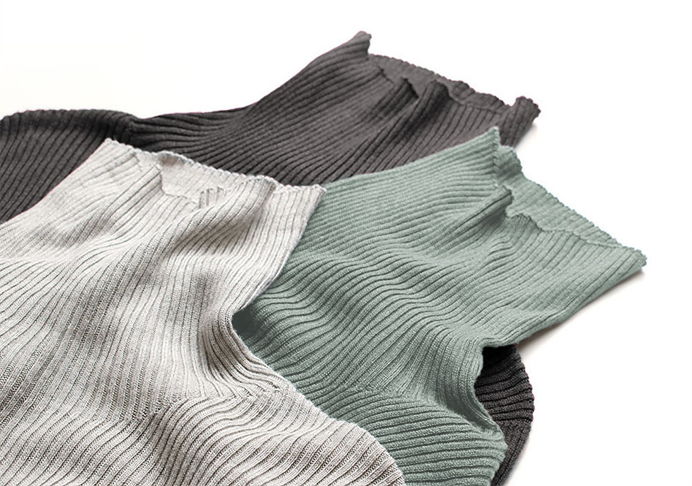 シルク100％ ふわふわ加工 タートルネック 長袖 ニット 日本製