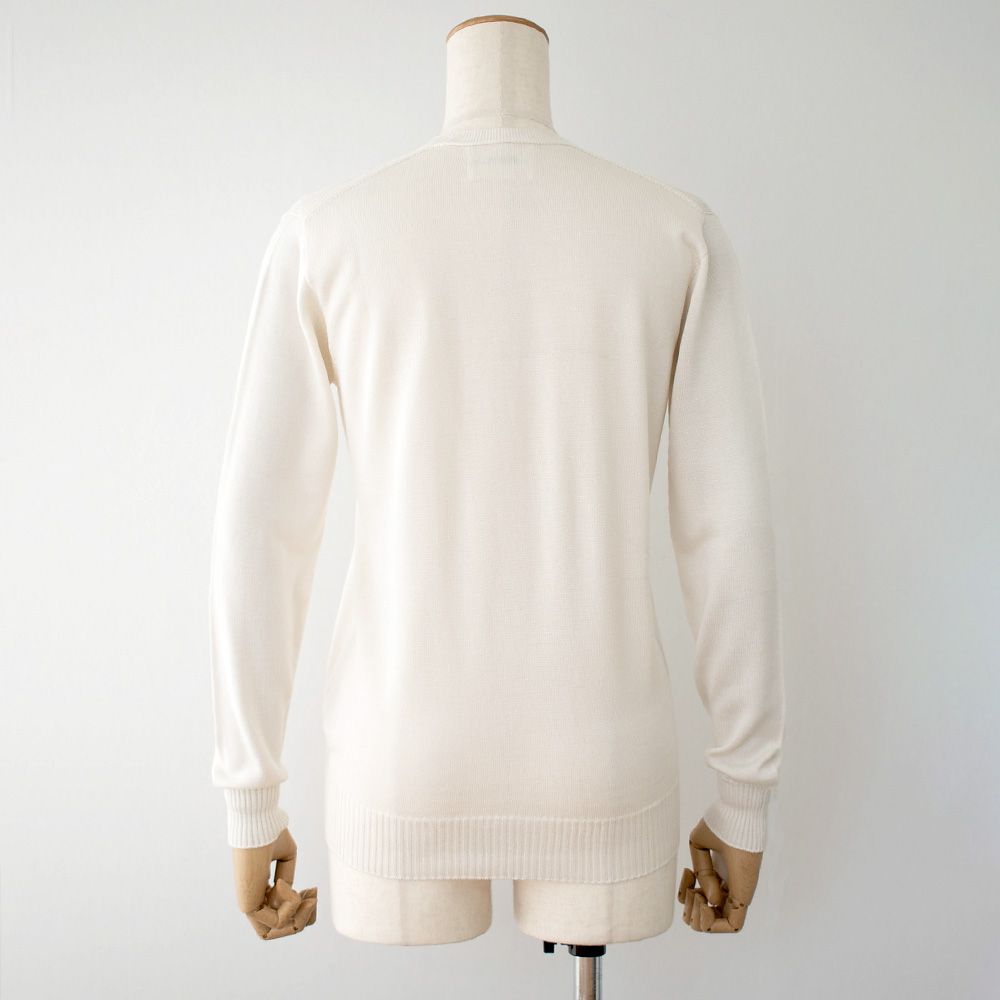 シルク100％ Vネックプルオーバー 日本製 レディース