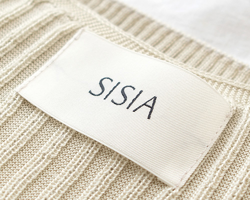 シルク100％ Vネック ワイドリブ 長袖ニット 日本製