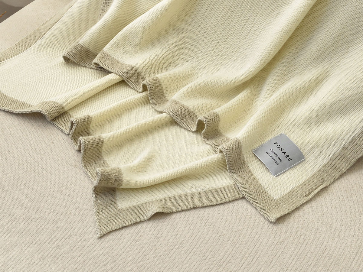 シルク100％ ふわふわ加工 ストール フレーム柄 日本製