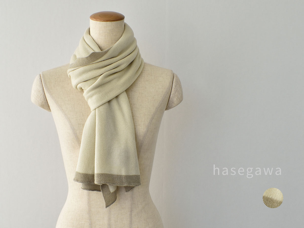 シルク100％ ふわふわ加工 ストール フレーム柄 日本製