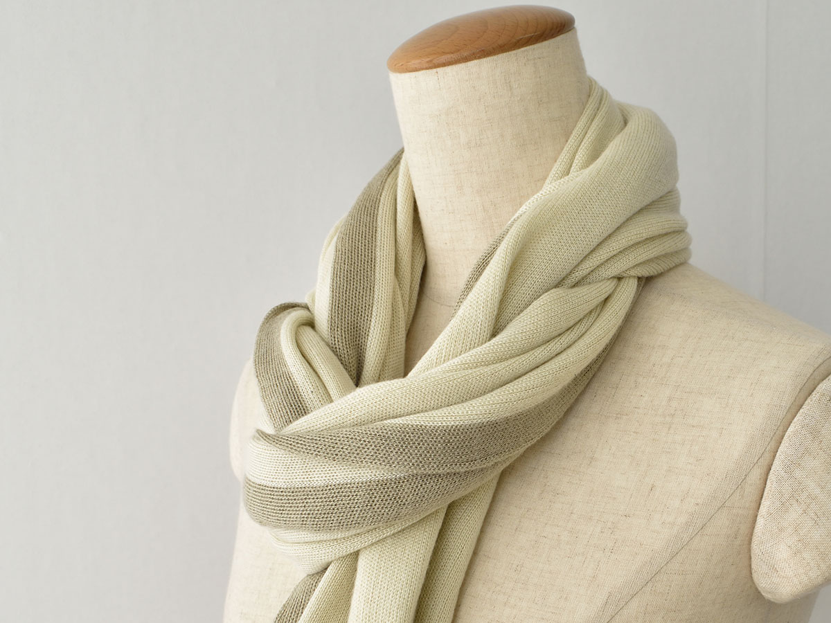 シルク100％ ふわふわ加工 ストール フレーム柄 日本製