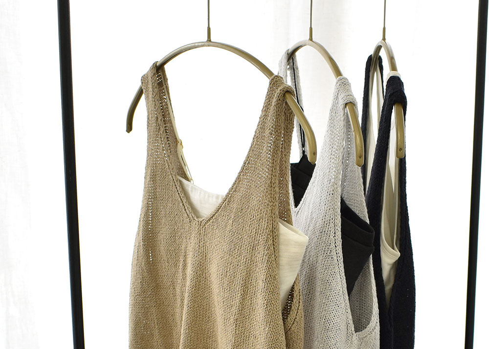 リネンシルク ニットタンクトップ 日本製