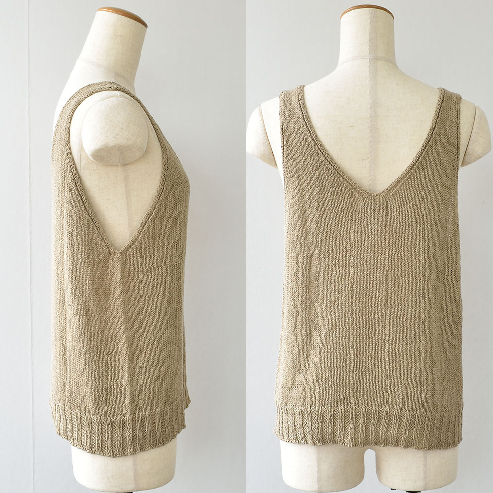 リネンシルク ニットタンクトップ 日本製