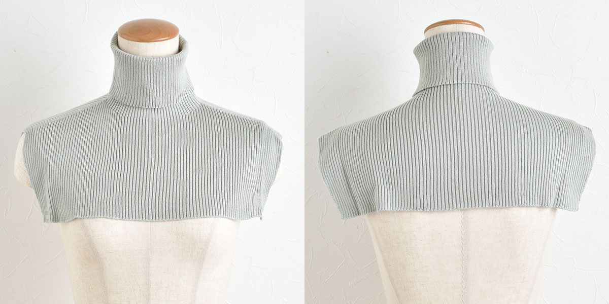 シルク100％ ふわふわ加工 タートルネックウォーマー 日本製 縫い目のないホールガーメント