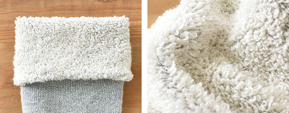 ふかふか裏パイル コットン ソックス 日本製 肌側綿100％