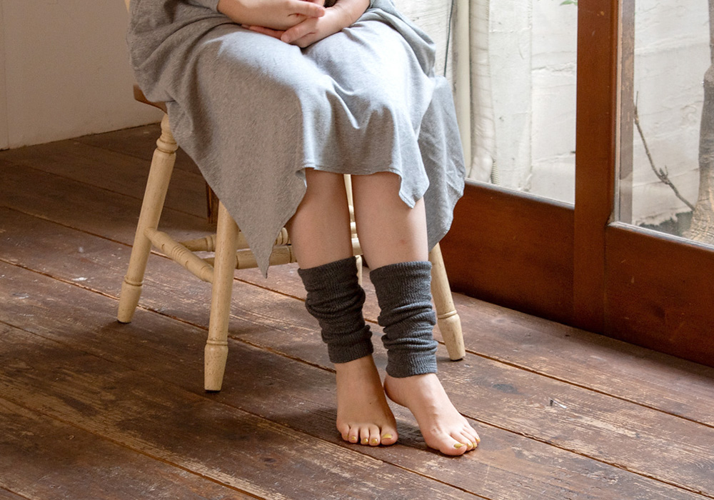 シルク レッグウォーマー 日本製 26cm ショートタイプ 肌側シルク 表側オーガニックコットンの二重構造 男女兼用