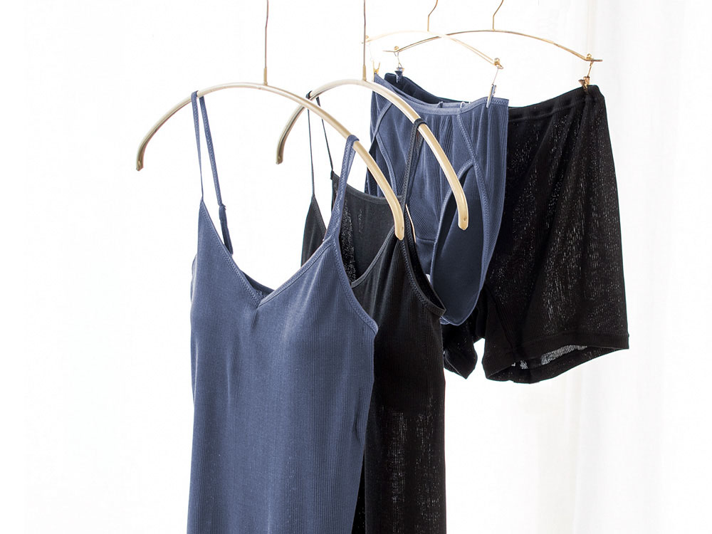 シルク100% テレコ カップ付き キャミソール 日本製 ウォッシャブル加工