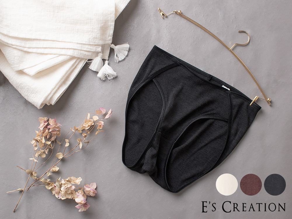 シルク100% テレコ ショーツ 日本製 ウォッシャブル加工