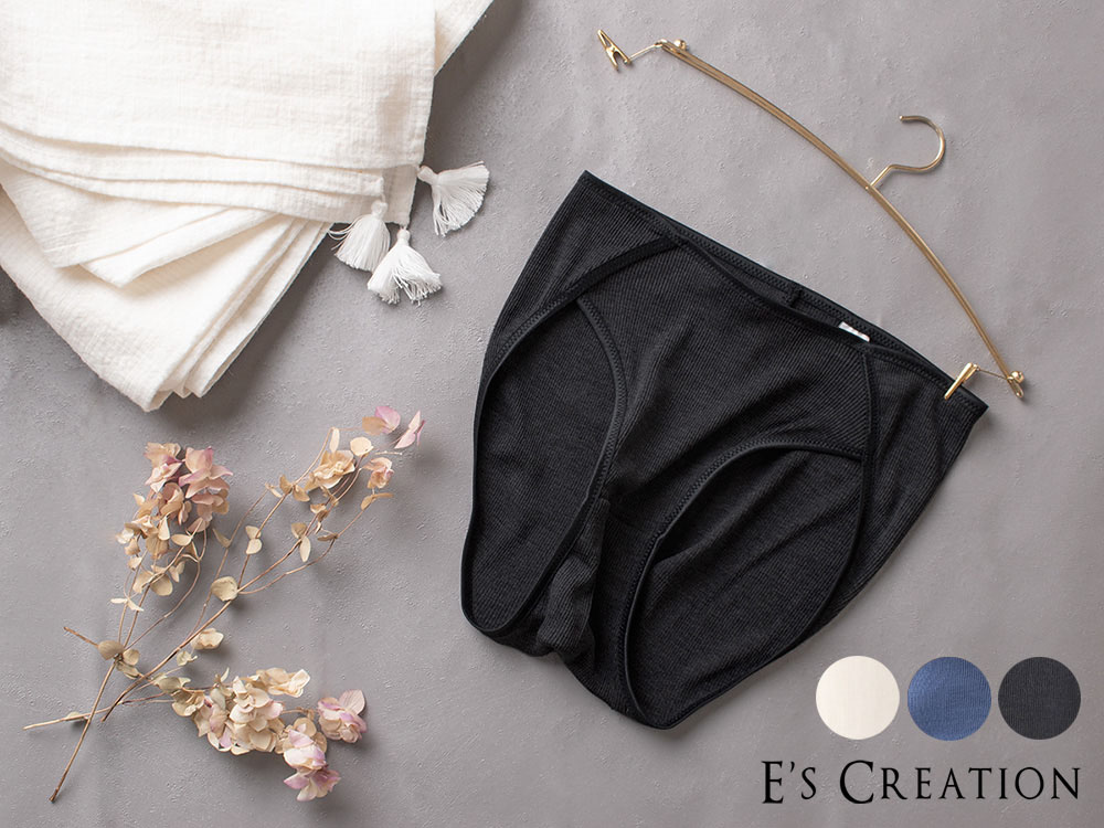 シルク100% テレコ ショーツ 日本製 ウォッシャブル加工