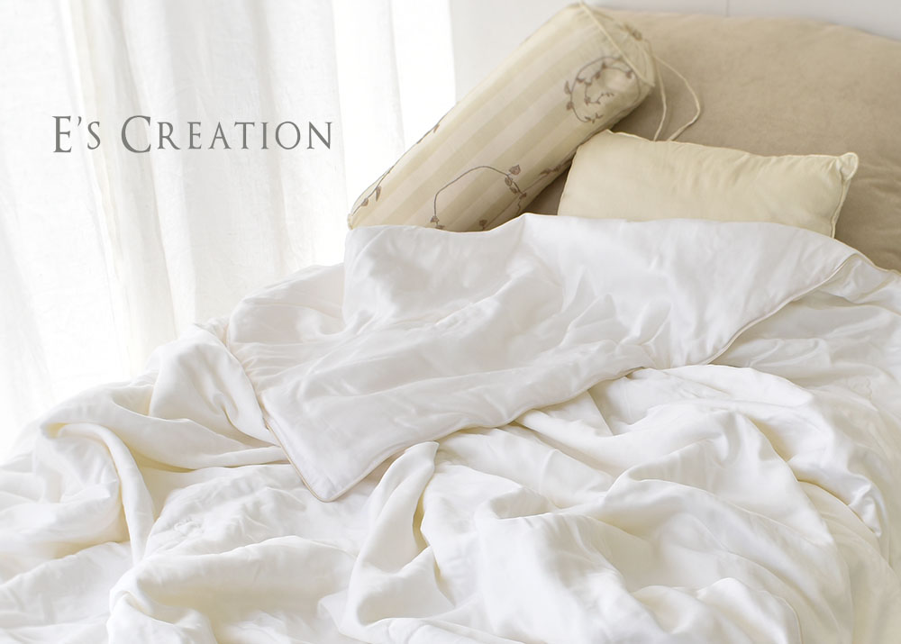 シルク100%真綿 薄掛け布団 シングルサイズ 側生地バンブー