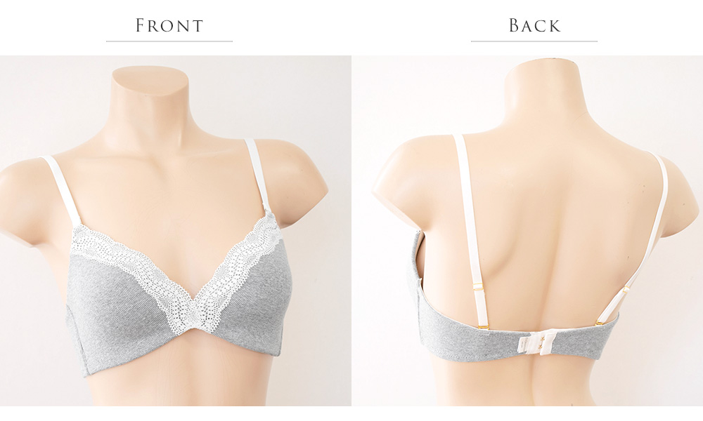 カップ裏シルク モールドカップ ノンワイヤーブラジャー