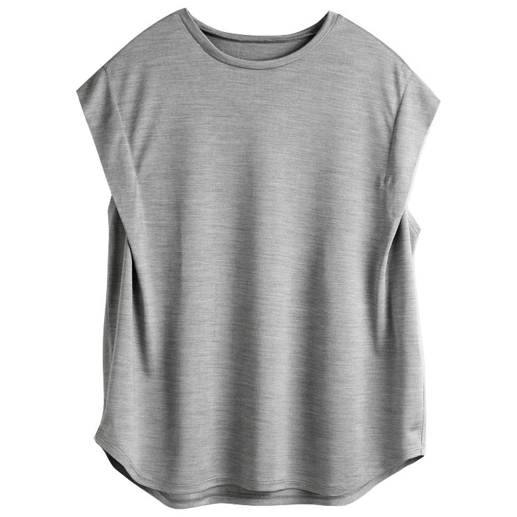 シルク100％ ジャージー 肩タック トップス 日本製