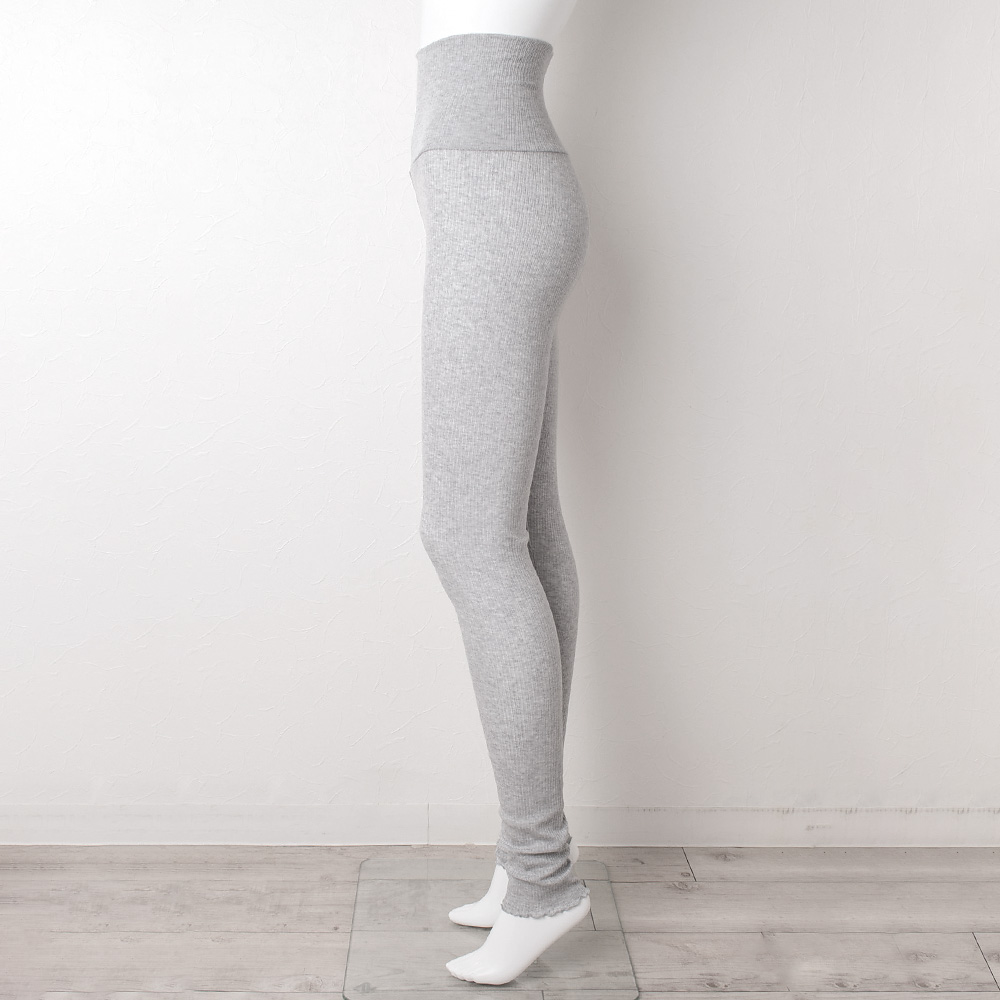 シルクカシミヤ混 13分丈レギンス 日本製