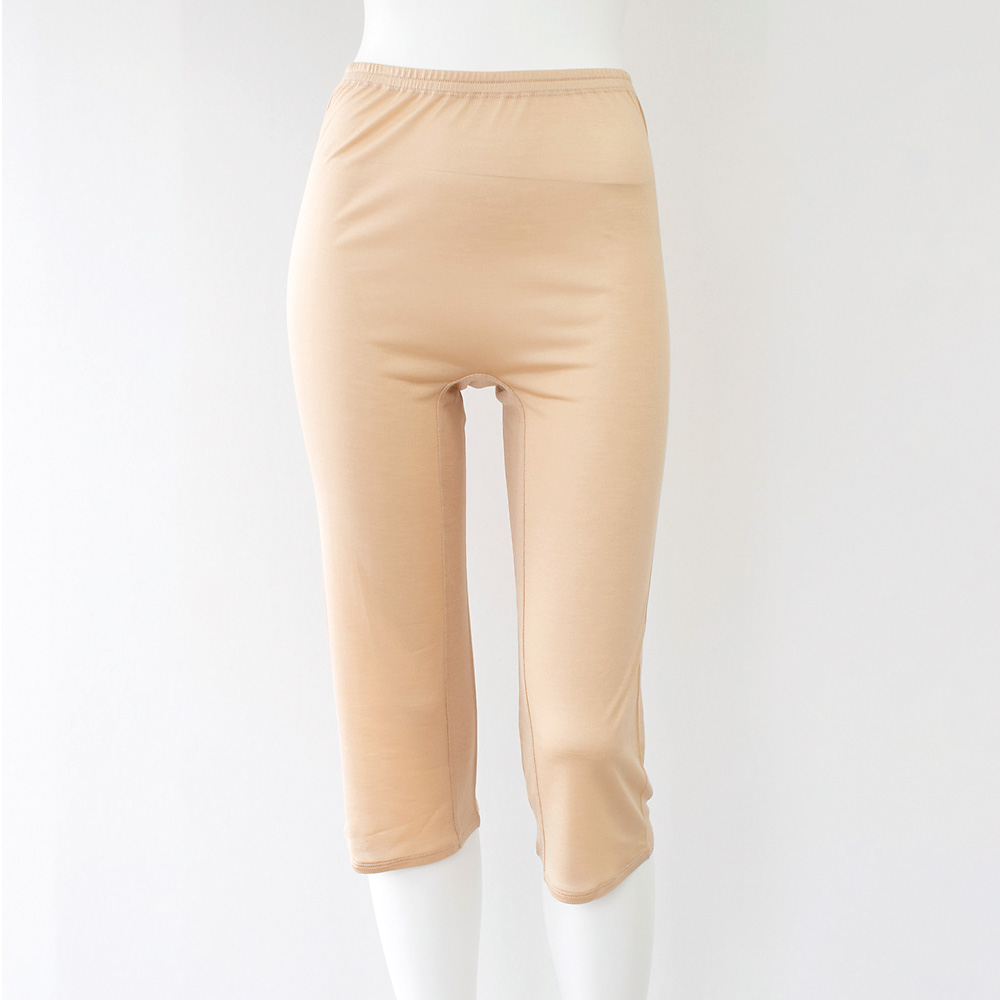 シルク100％ 7分丈ボトム 保湿インナー【かるふわシルク】