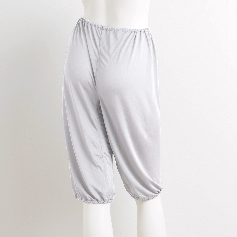シルク100％ キュロット ペチコート パンツ 裾が巻き込める【かるふわシルク】