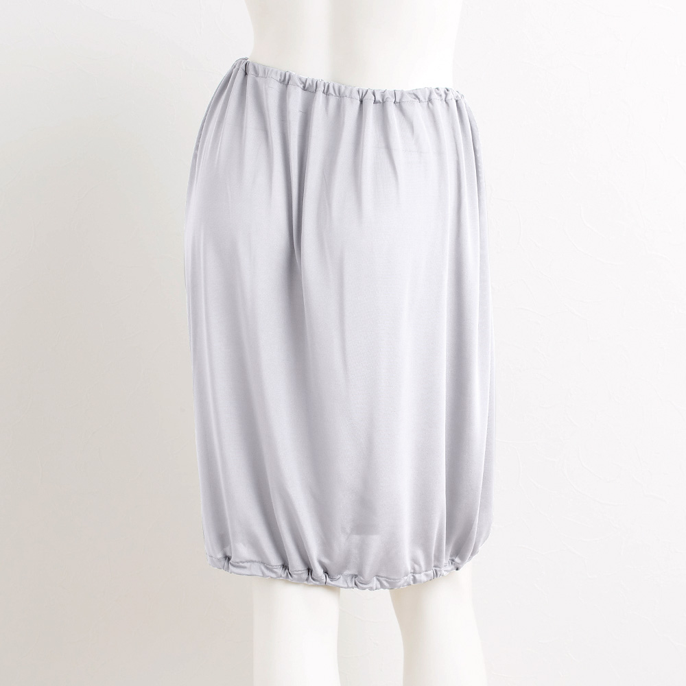 シルク100％ ペチコート スカート裾が巻き込める【かるふわシルク】