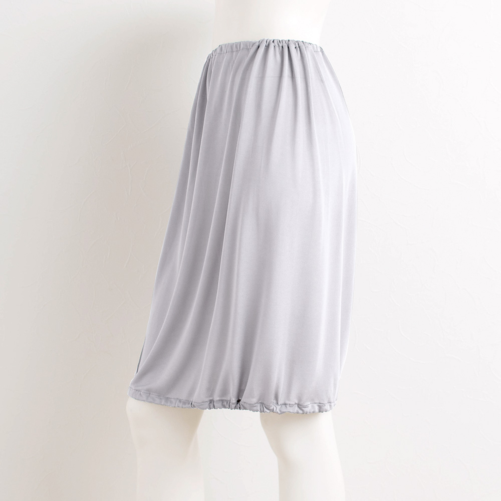 シルク100％ ペチコート スカート裾が巻き込める【かるふわシルク】