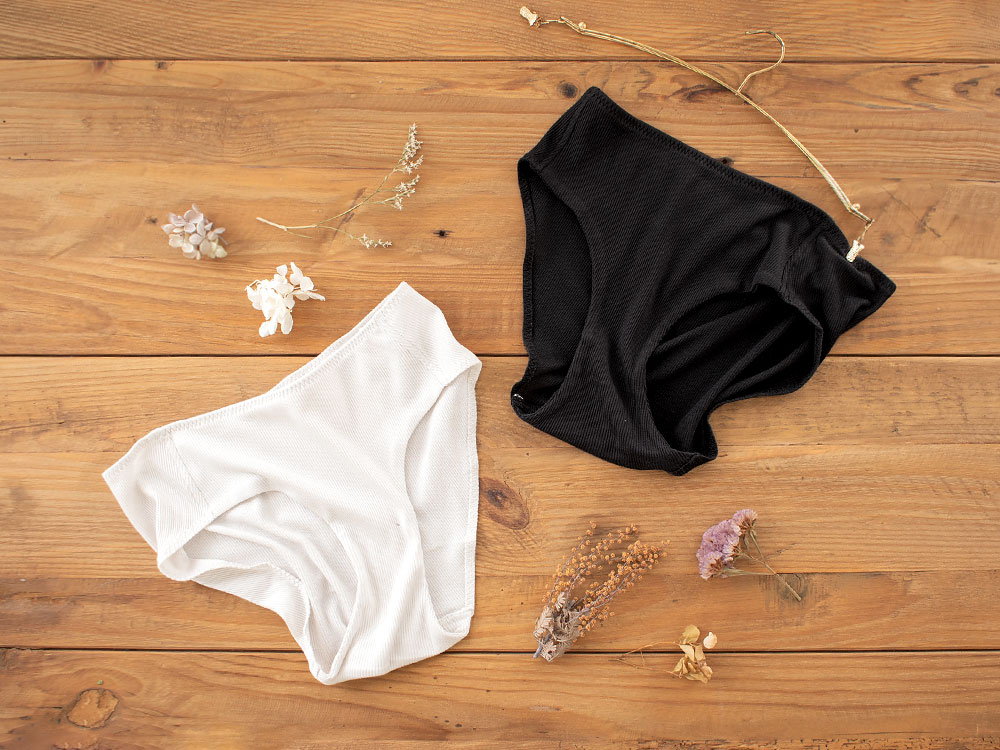 コットンシルク テレコ スタンダードショーツ 前身二重