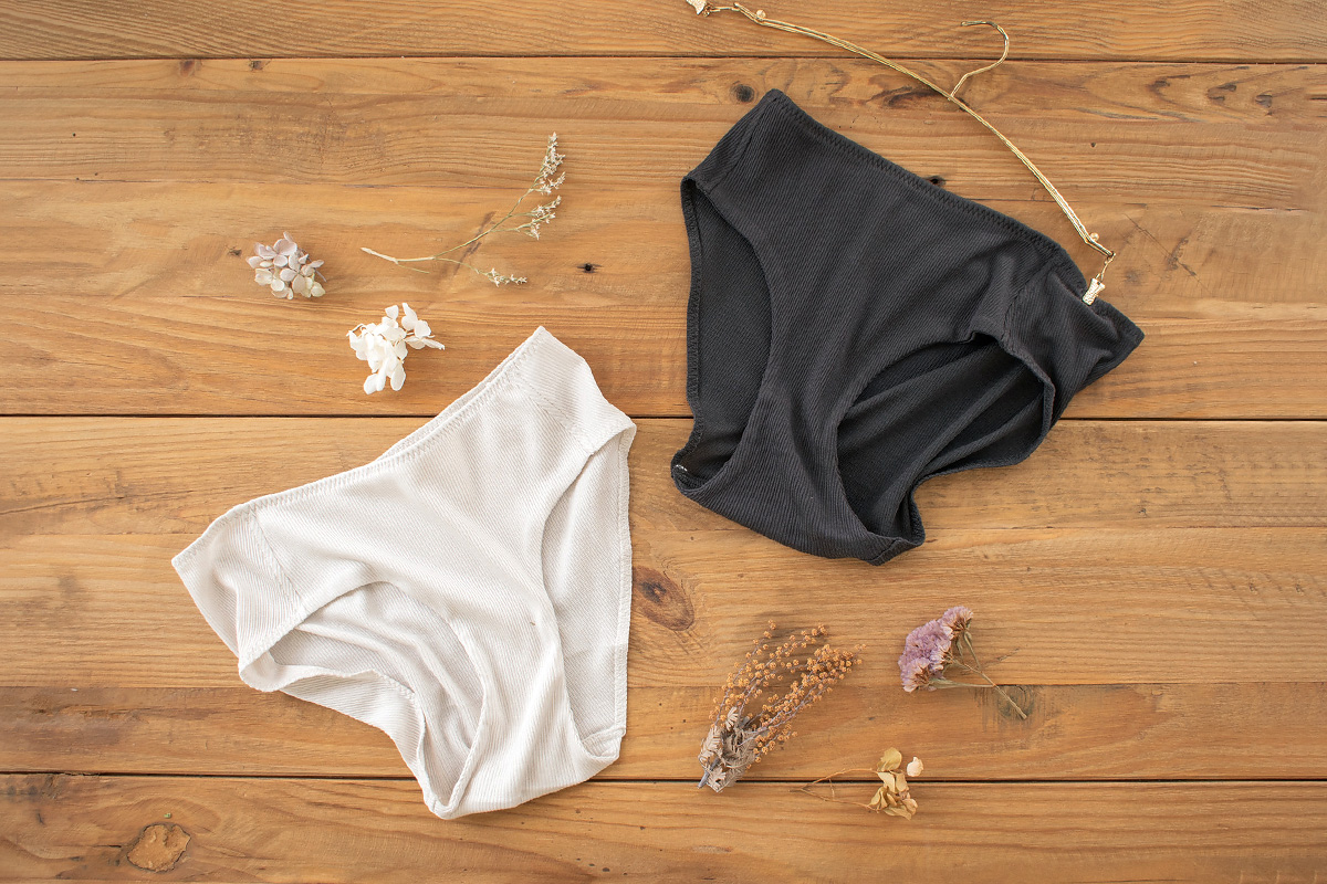 コットンシルク テレコ スタンダードショーツ 前身二重