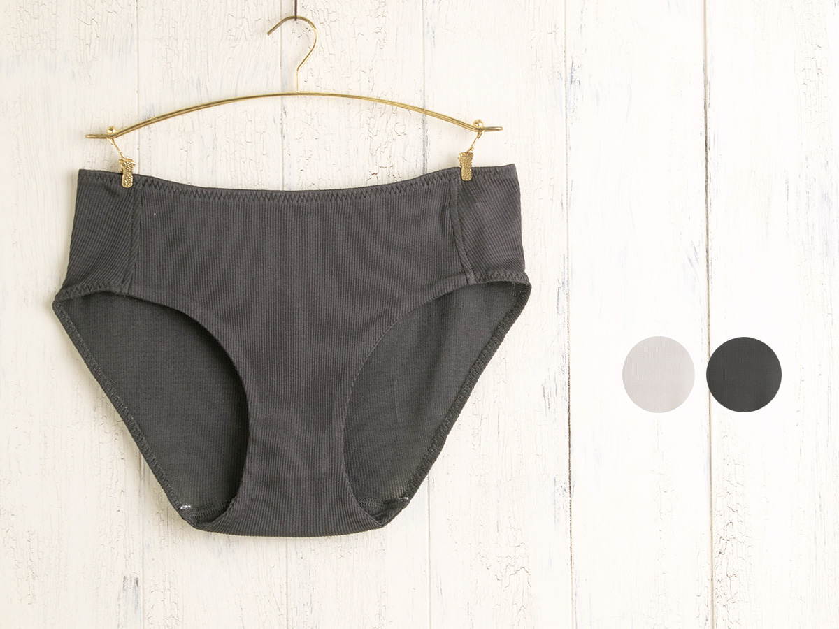 コットンシルク テレコ スタンダードショーツ 前身二重