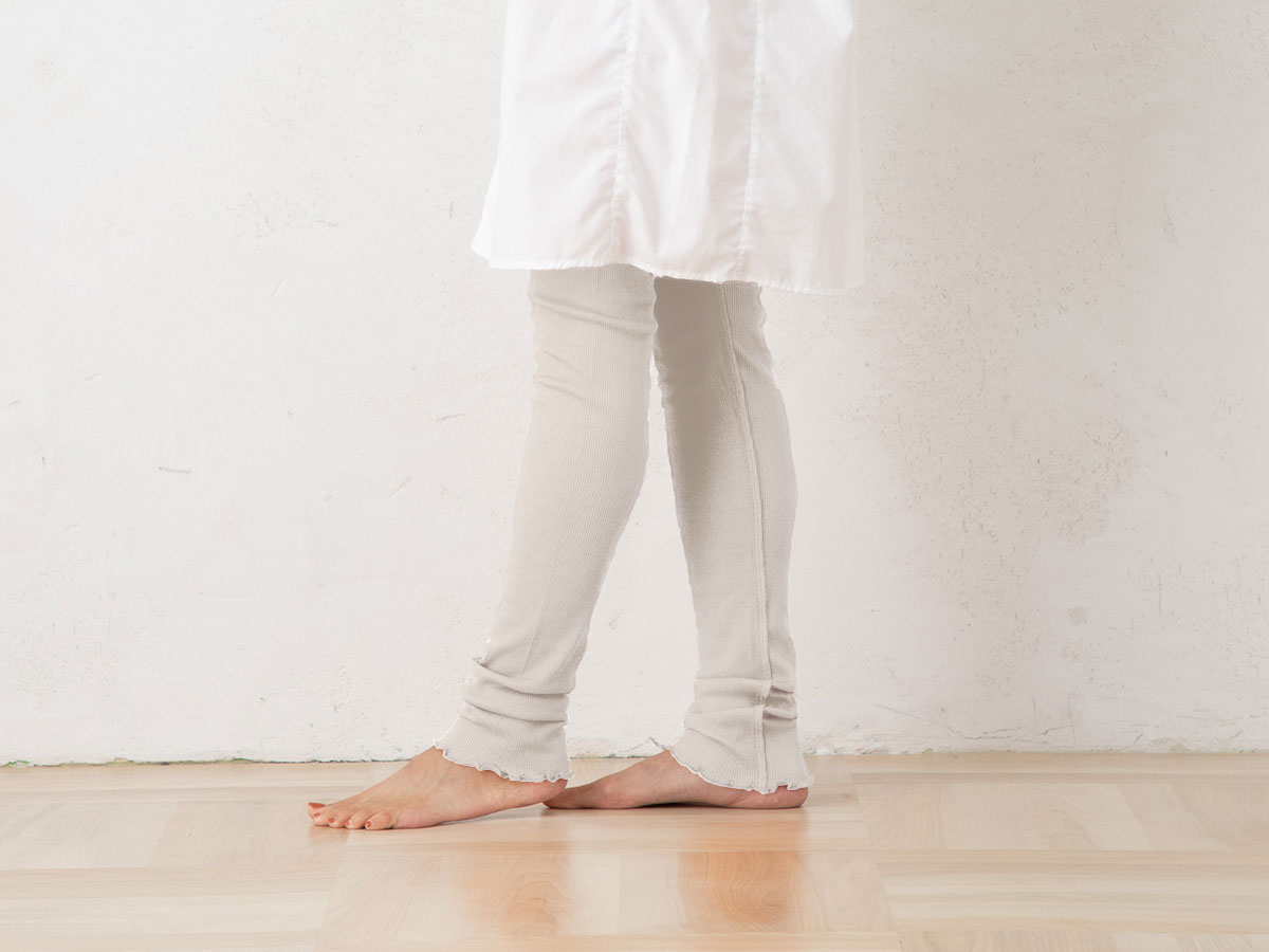 コットンシルク テレコ 13分丈 レギンス