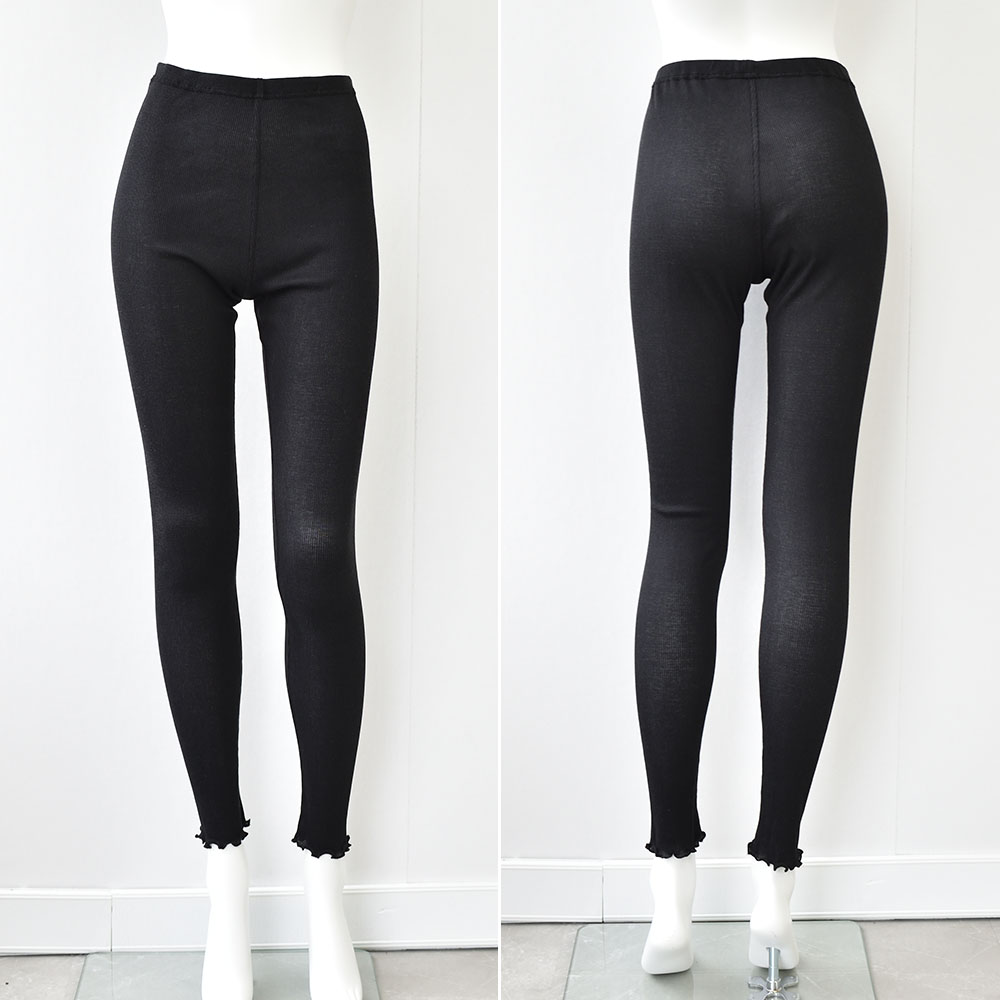 コットンシルク テレコ レギンス