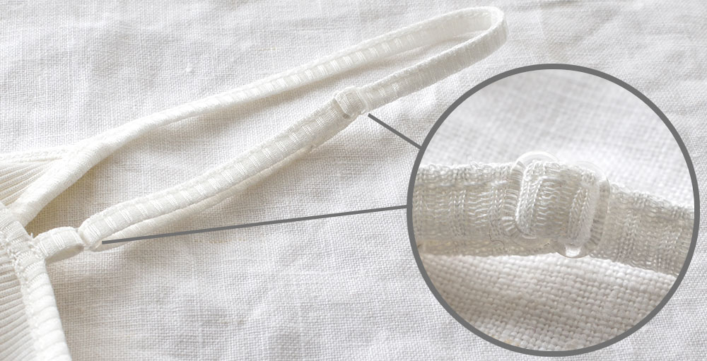 コットンシルク テレコ カップ付きキャミソール