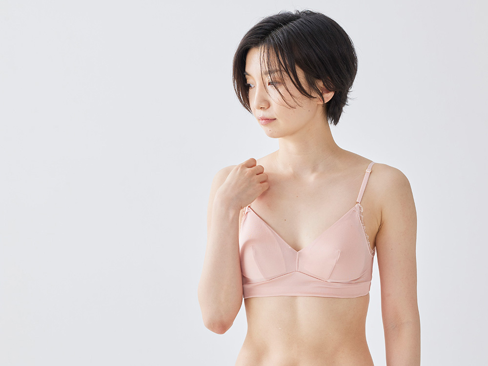 シルクスムース ブラトップ 日本製 レディース シルク100％ ノンワイヤー