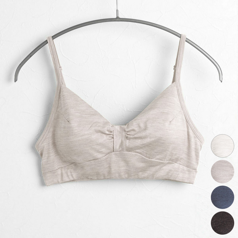 シルク100％ ソフトジャージー ノンワイヤーブラ 日本製 ウォッシャブル加工