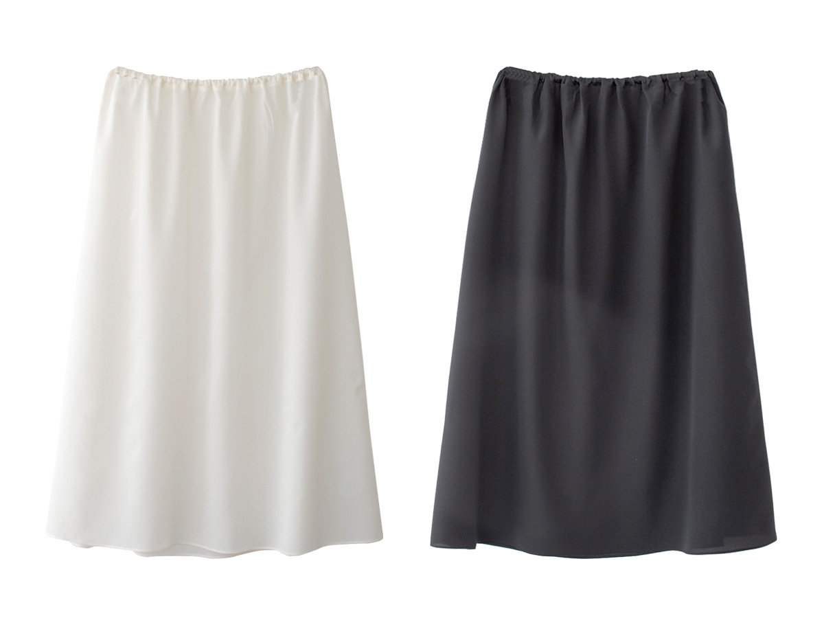 シルク クレープデシン ストレッチ 2wayペチコート 70cm丈 日本製