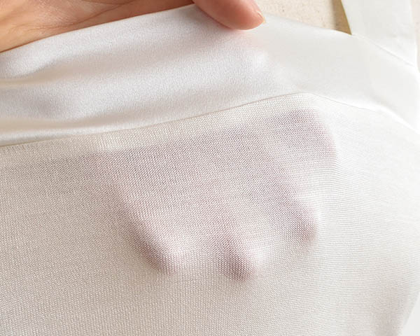 シルク ブラ紐隠し スクエア タンクトップ 日本製