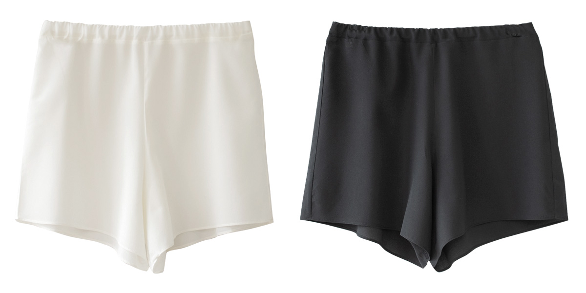 シルク クレープデシン ストレッチ タップパンツ 日本製