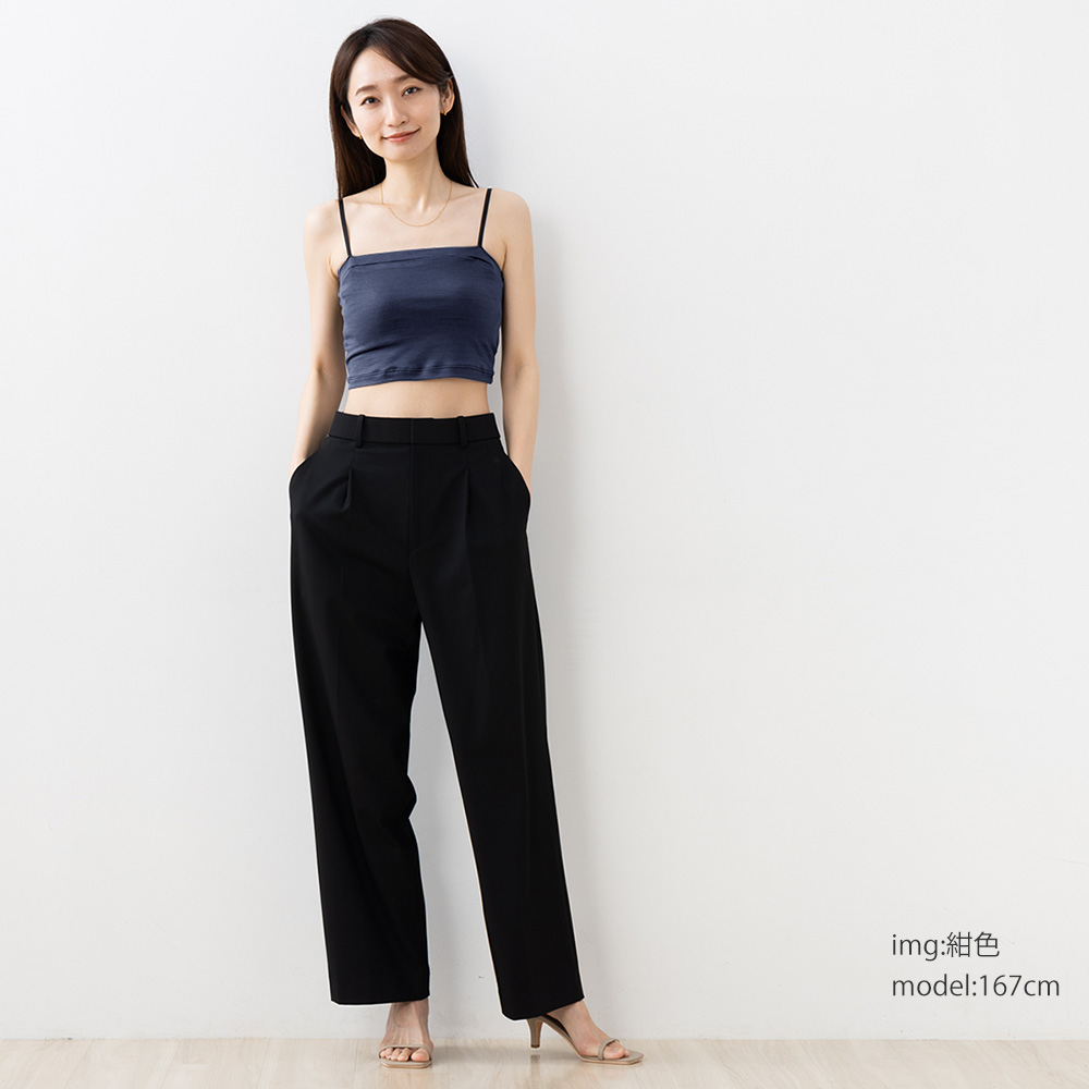 シルク ブラトップ クロップド丈 ストレッチ ソフトベア天竺 日本製 ウォッシャブル加工