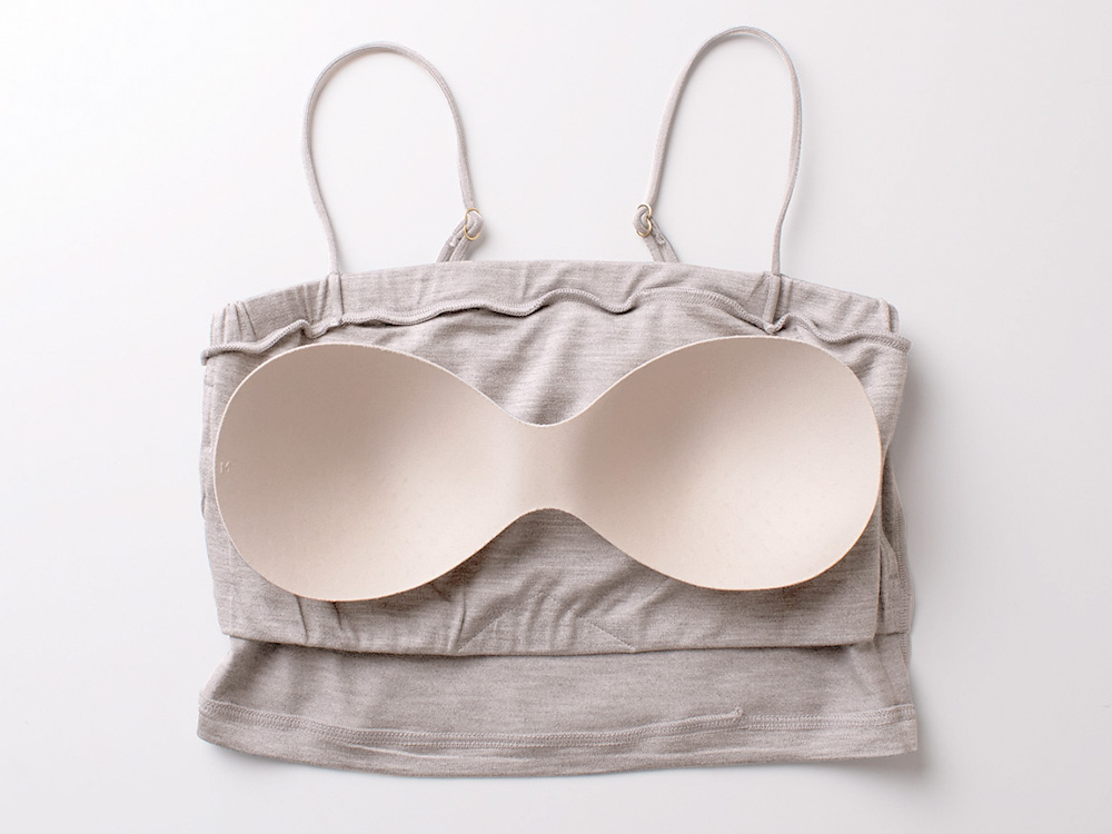 シルク カップ付きキャミソール ストレッチ ソフトベア天竺 日本製 ウォッシャブル加工