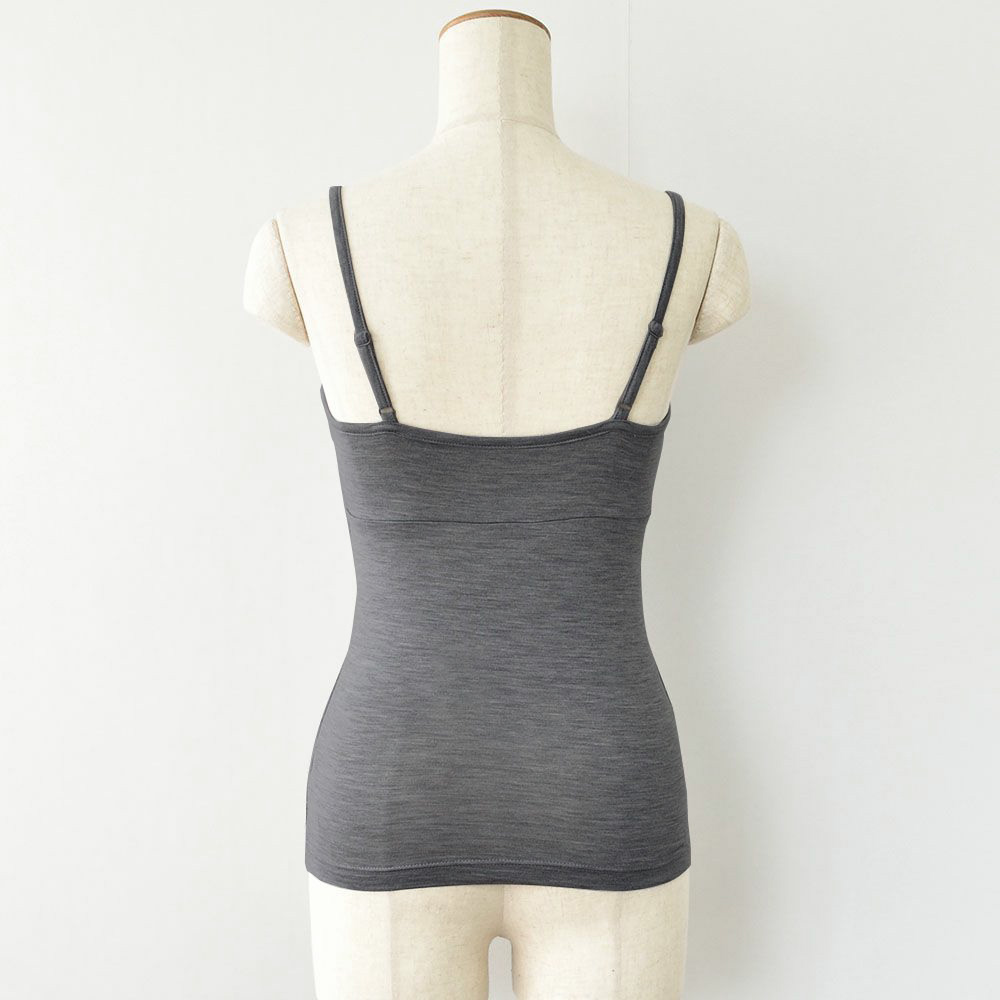 シルク カップ付きキャミソール ストレッチ ソフトベア天竺 日本製 ウォッシャブル加工