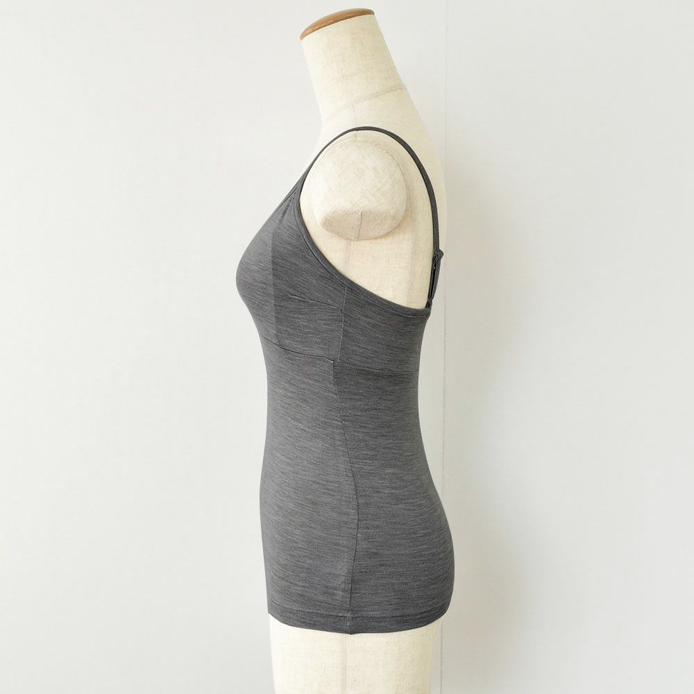 シルク カップ付きキャミソール ストレッチ ソフトベア天竺 日本製 ウォッシャブル加工