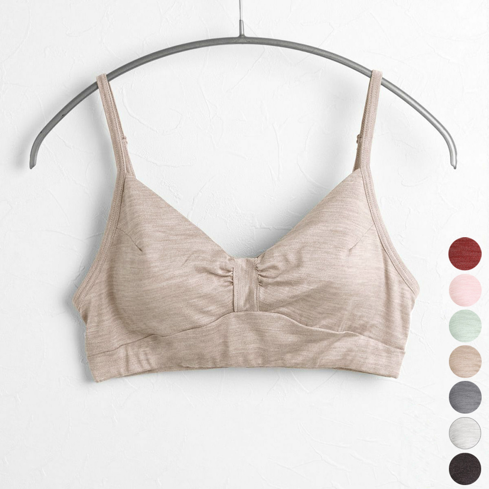シルク100％ ソフトジャージー ノンワイヤーブラ 日本製