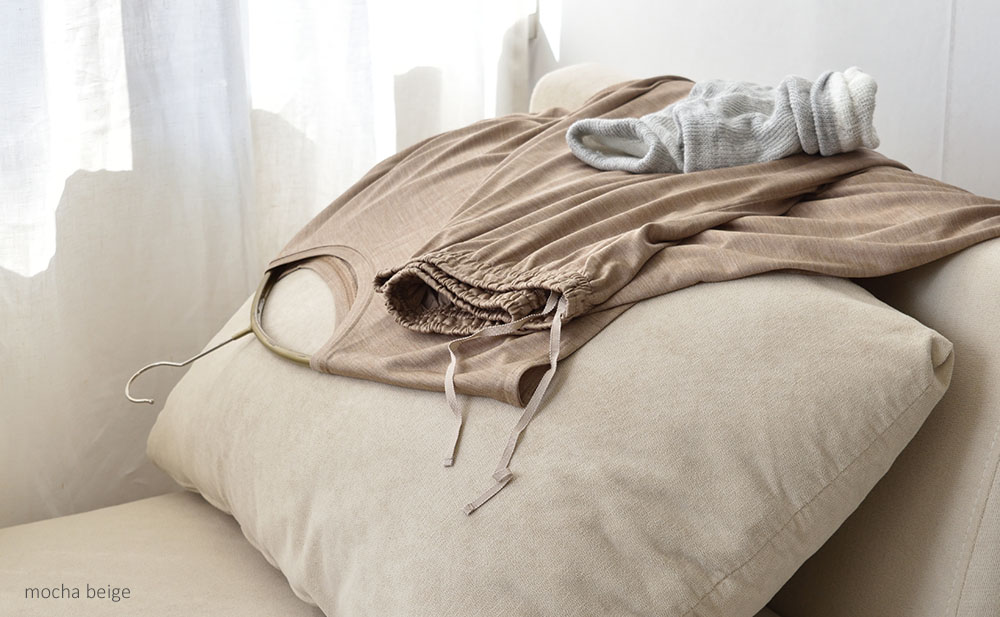 シルク100% ジャージー パジャマ 上下セット フレンチ袖トップスとガウチョパンツ 日本製