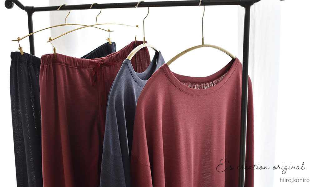 シルク100％ ソフトジャージー パジャマ 上下セット 日本製