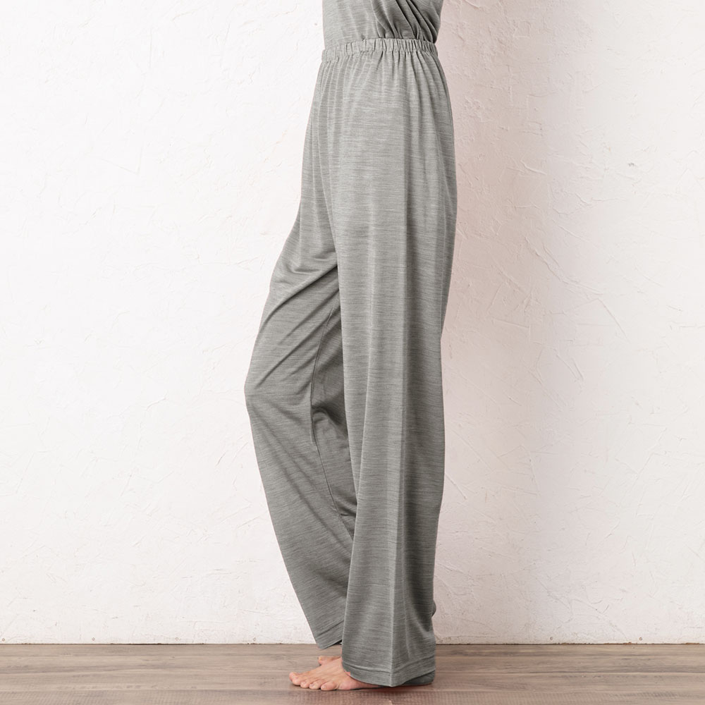 シルク100% ソフトジャージー パジャマ 上下セット ゆったりデザイン 日本製