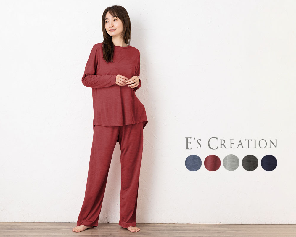 シルク100% ソフトジャージー パジャマ 上下セット ゆったりデザイン 日本製